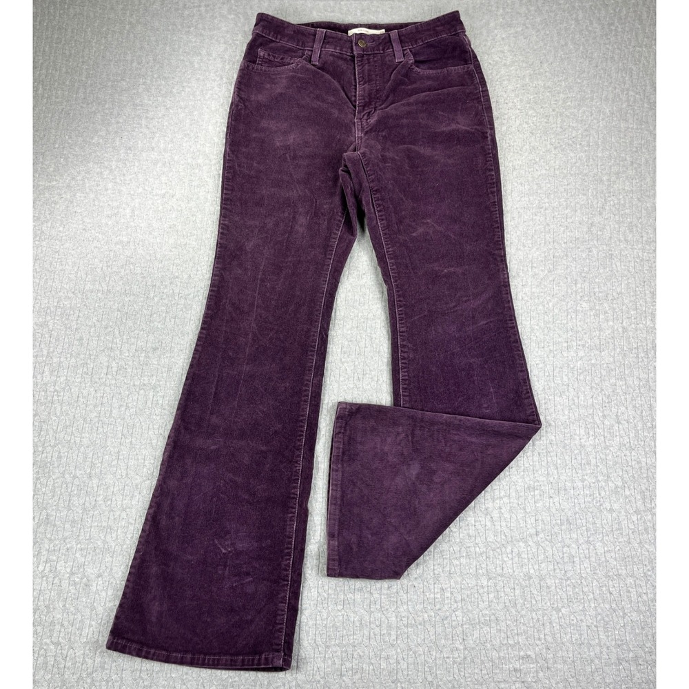 Levi's 726 Bootcut Flare Pants Women 29/28x31 Purple Corduroy High Rise